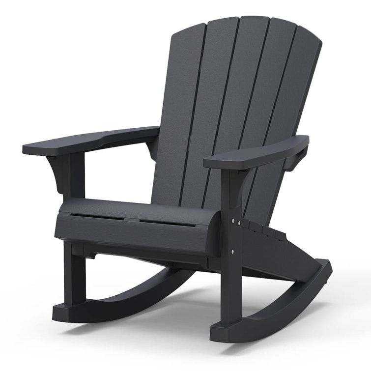 Highland Dunes Keter Adirondack RocKing Chair Troy Graphite Wayfair.co.uk